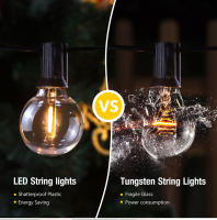 Cadena De Luces LED Para Exterior G40 Bombilla Impermeable De Jardín Decoración De Navidad Con Enchufe EU/US Voltaje 110V-230V - details 4