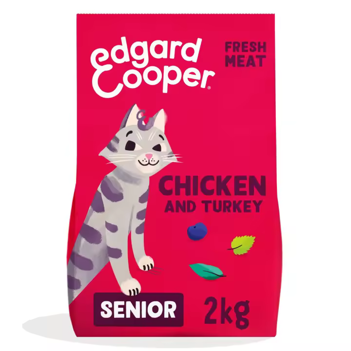 Comida para Gato Senior EDGARD & COOPER de Pollo y Pavo 2kg - 1