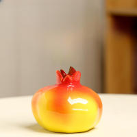 Vajilla De Cerámica Hecha a Mano En Forma De Fruta De Pomegranato Adornos Pequeños Para El Hogar Accesorios Divertidos Y Lindos - details 1