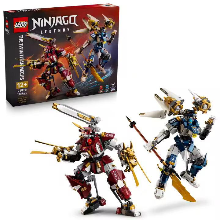 LEGO® 71870 NINJAGO Titanes Robot Gemelos – Figuras Articuladas de Robots - 1