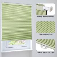 Cordless Cellular Shades No Tools No Drill Blackout Cellular Blinds for Window Size 35 1/2" W x 64" H, Green - details 0