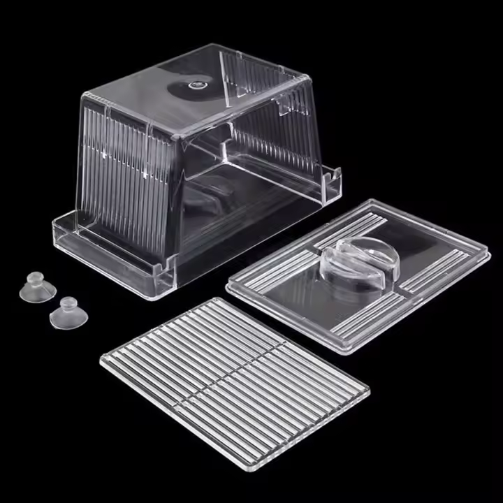 Acuario De Acrílico Para Cría Y Aislamiento Caja De Reproducción Para Pececitos Incubador De Semillas Soporte Para Peces Fry - 1