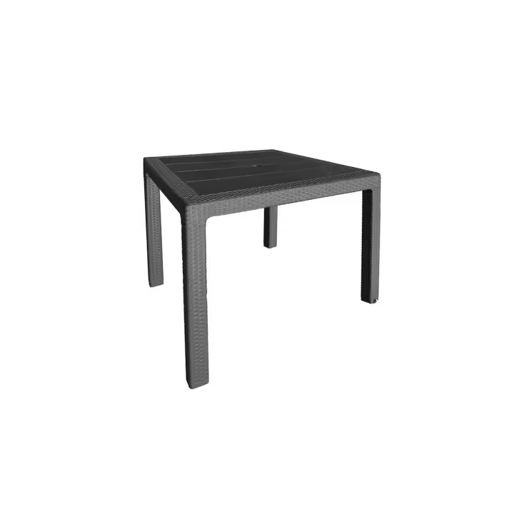 MESA JARDIN IMITACION RATAN RESINA 80 x 80 xh72 cm ANTRACITA EHLIS DE SUINPLAS DECORACIONES - 1