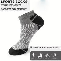 6 Pares De Calcetines Deportivos Para Hombre De Calidad Superior Calcetines De Tobillo Para Correr Y Ciclismo Diseño De Ceniza Y Comodidad Adecuados Para Regalo - details 7