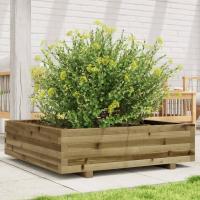 vidaXL Jardinera de madera de pino impregnada 90x90x26,5 cm - details 1