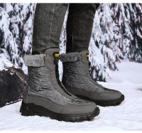 Botas De Invierno Impermeables Para Hombre Con Peluche Caliente Antideslizantes Altas Botas De Camuflaje Para Exteriores Y Senderismo - details 17