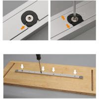 Barra De Miter De Aluminio 300/450mm Para Table Saws Herramienta De Carpintería Con Regla De Miter Para Trabajar En T-tracks Ranuras - details 5