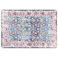 vidaXL Alfombra lavable antideslizante multicolor 160x230 cm Color Negro,  Gris y dorado,  Mosaico y mas Alfombras de área  Alfombra de Piso para Sala de Estar Dormitorio Habitación Salón - details 2