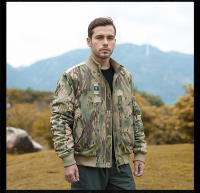Chaqueta De Piloto MA-1 Para Hombre Estilo Militar Con Estampado De Camuflaje Chaqueta De Béisbol Gruesa De Algodón Para Otoño E Invierno Cierre De Cremallera - details 26