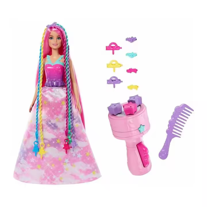 BARBIE DREAMTOPIA TWIST N STYLE MUÑECA PRINCESA CON VESTIDO ARCOÍRIS DE MATTEL - 1