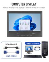 Monitor De Coche BINWEI 7 Pulgadas Con VGA Para TV Computadora Pantalla Color LCD Para Sistema De Seguridad Doméstico Y Cámara De Retrovisores - details 8