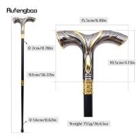 Bastón De Moda Dorado Y Negro Con Líneas Fluídas Para Cosplay Y Fiestas Decorativo Y Elegante Con Punta De Goma 92cm - details 2