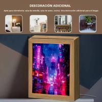 Lámpara De Noche LED Seoul Luz Pintura Fotografía Marco Decoración De Habitación Regalo Para Amigos Lámpara De Mesa Para Cama - details 6