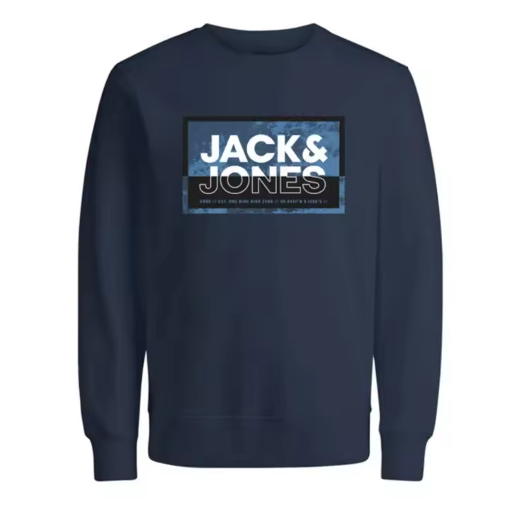 JACK&JONES 12257441 JCOLOGAN SS24 PRINT SWEAT CREW NECK MNI Niño Sudadera Jersey Cuello Capucha 28836 - 1