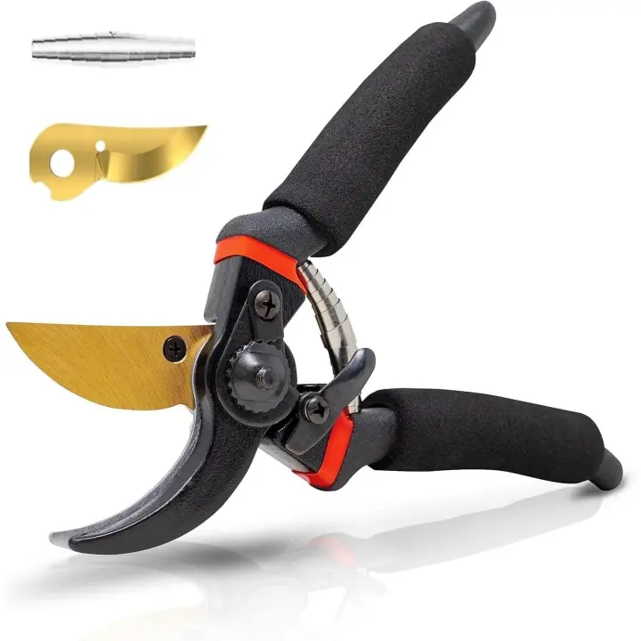 Tijeras de Podar profesionales de 8 "Tijeras de Podar de derivación de Titanium Premium | Tijeras de Podar de Jardín - 1