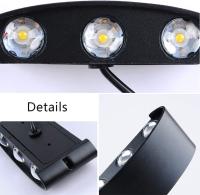 Luces de pared LED Exterior Interior Impermeable IP65 Lámpara de pared Modern para Balcón Sala de estar Pasillo Dormitorio Porche Aluminio Negro (6W-Negro-Blanco Caliente) [Clase de eficiencia energética] - details 0