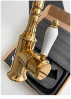 Grifo De Baño De Cobre Antiguo Con Mangue De Craneo Mezclador De Agua Caliente Y Fría Torneira Contemporánea 855971 Montaje En Superficie - details 15