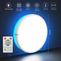 PLAFÓN CIRCULAR RGB + CCT REGULABLE, LÁMPARA TECHO SUPERFICIE, MANDO A DISTANCIA, Ø30X3CM, LUMILEDS CHIP, ILUMINACIÓN DE AMBIENTE INTERIOR, NO FLICK, PARA SALÓN, DORMITORIO Y BAÑO - details 1