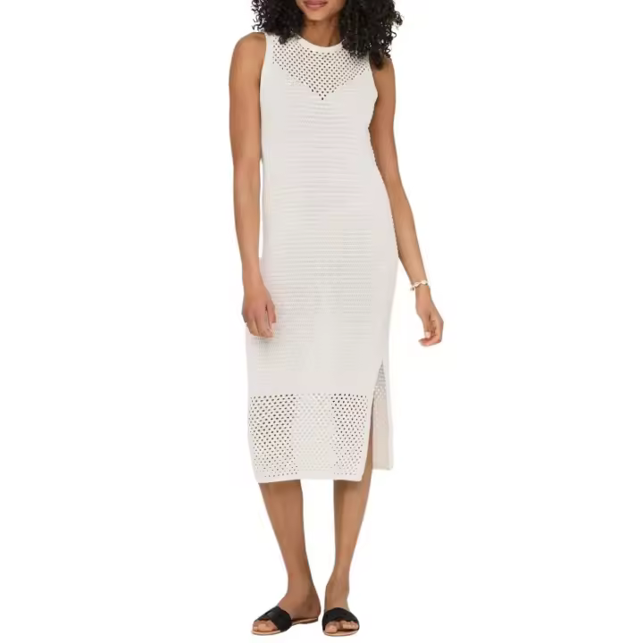 ONLALULA SL DRESS O-NECK KNTCloud Dancer - 1