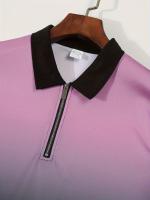 Camisa Polo Hombre Estampado Rayado Casual Verano Cierre De Cremallera Independent Station Moda Rápida Venta Amazon Talla Grande - details 27