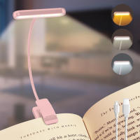 Luz De Lectura Recargable USB En Rosa Y 3 Colores Flexible Y Portátil Con Clip Para Noche Luz LED De Calor Y Frío Blanco - details 0