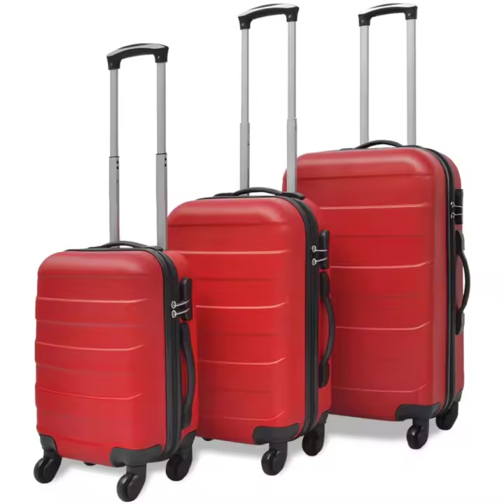 Maleta Rígida Tres Uds Trolley Set. Rojo - 1