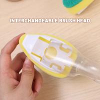 Juego De Cepillo De Limpieza Para Platos Con Botella De Detergente Y 1 Cabezal De Repuesto Para Limpieza De Cocina Herramienta De Escobilla Para Fregadero Ecológica Y Duradera - details 0
