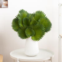 Abanico De Palma Grande Con Fibras De Lluvia De Tortuga Y Hojas Tropicales Artificiales Decoración Para Hogar Y Jardín Accesorios De Fiesta DIY Para Bodas Y Navidad - details 3