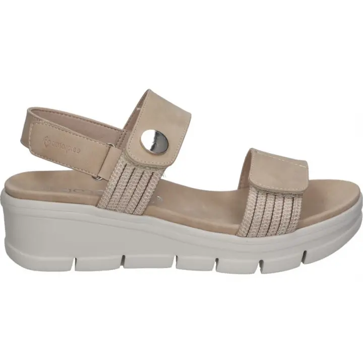 Sandalias con Cuña Amarpies abz23505 para Mujer en Color Beige - 1