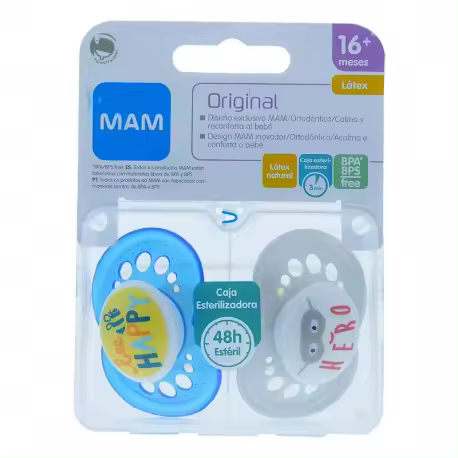 MAM CHUPETE ORIGINAL +16M LATEX 2U NEUTRO - 1