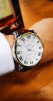 Reloj Mecánico De Moda WINNER Para Hombre Con Straps De Cuero Marrón Y Calendario Date Resistente Al Agua Y Shock Con Display Romano - details 8