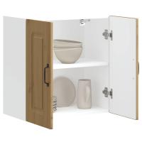 vidaXL Armario de pared cocina Kalmar madera vieja madera ingeniería en color Madera antigua/Blanco brillante/Blanco y más | almacenamiento funcional diseño moderno para baño dormitorio sala - details 8