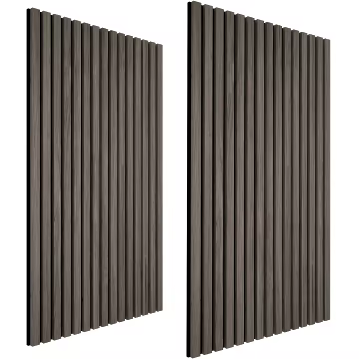 Tectake - Paneles acusticos decorativos SONIC WALL de MDF, Juego de piezas, 60 x 120 x 2,1 cm cada uno, Chapa de madera real, Absorción acústica, Tejido de fieltro y madera, Insonorización acústica para pared, Listones de madera, Alta calidad - 1