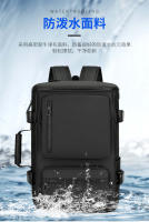 Mochila multifuncional, bolso de hombro para hombre, bolso de cuero para computadora portátil, bolso escolar para estudiantes, estilo universitario, color negro - details 13