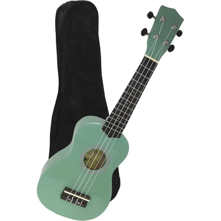 ukelele soprano verde  JM Forest Aloha UK-200GRcon funda de 54cm, ideal para iniciación. - 1