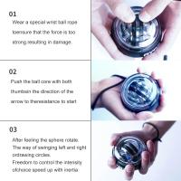 1pc Bola De Masa De Mano Con Giroscopio Para Entrenamiento De Fuerza De Muñeca Y Braza Equipo De Fitness Autostart - details 0