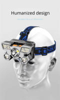 Linterna Frontal LED Recargable Super Brillante Con Batería 18650 Integrada Para Camping Pesca Aventura Al Aire Libre Impermeable Con Modos De Interruptor Alto/Medio/Bajo - details 8