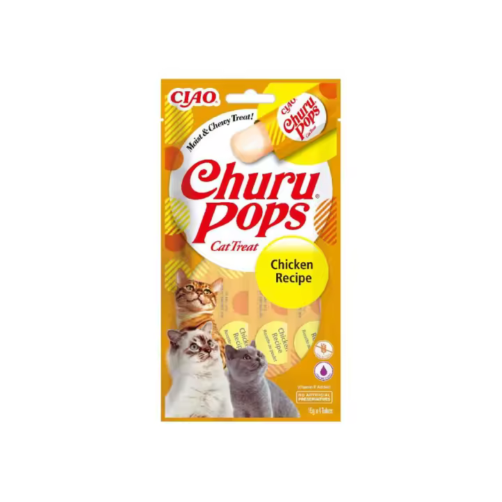 Churu Cat Pops Receta De Pollo 4 X 15 Gr - 1
