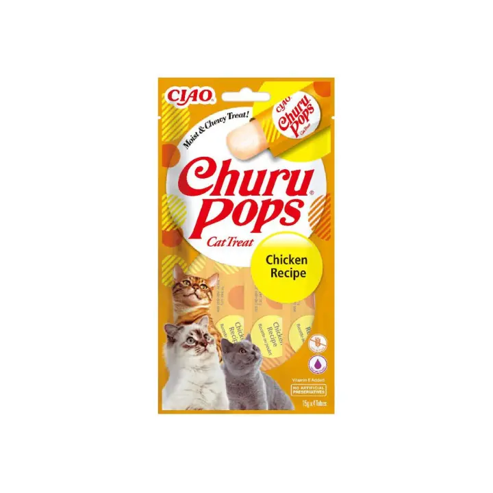 Churu Cat Pops Receta De Pollo 4 X 15 Gr - 1