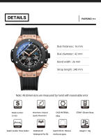 Reloj De Pulsera Masculino De Lujo CHENXI Con Dial Luminoso Y Cronógrafo Resistente Al Agua Y Shock Reloj Casual De Moda Creativa - details 6