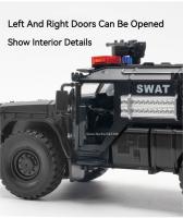 Coche De Policía SWAT a Escala 1:32 Juguete De Metal Con Función Retroalimentada Luz Y Sonido Absorción De Choque Regalo Para Niños - details 4
