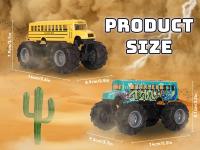 Camiones monstruo de autobús escolar a escala 1:43, amarillos, de metal, para niños. - details 4