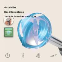 Batidora de inmersión de mano 4 en 1, potente batidora de acero inoxidable de 3000W, vaso de mezcla de 600ml , dispositivo de cocina para alimentos para bebés, sopa, picadora de carne REGALO DIA MADRE - details 1
