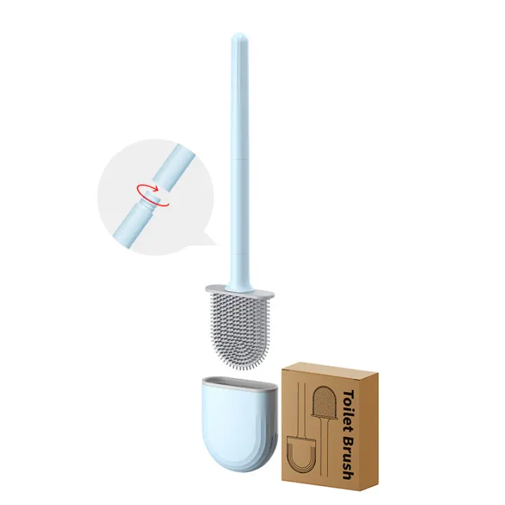 Cepillo y Soporte para WC de Silicona para una Limpieza Profunda - 1