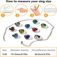 10PCS/set Anillos De Metal Anime Naruto Akatsuki Itachi Accesorios De Cosplay Juguetes Para Niños Figura De Acción Regalo - details 17