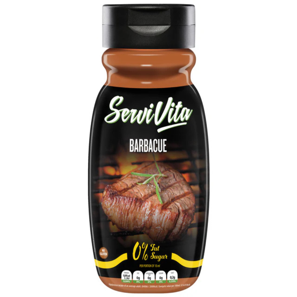Salsa Zero Sabor Barbacoa  Pack 2 unidades  320ml  0% Azúcares añadidos  En carnes  8 kcal por cada 100 m  SERVIVITA