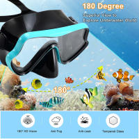 Máscara De Buceo Y Snorkel Profesional Con Vidrio Templado Kit De Snorkel Para Natación Y Entrenamiento Para Adultos Y Jóvenes - details 1