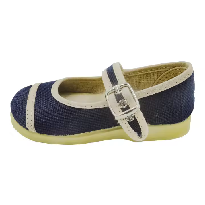 Mercedita De Lino Con Suela De Goma - 1