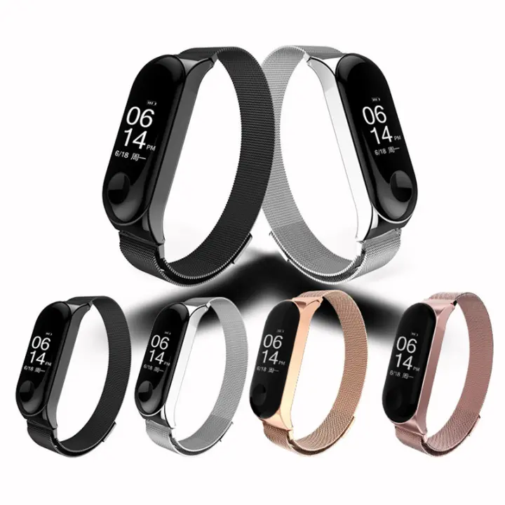 Correa De Lujo Milanés Para Xiaomi Mi Band 3/4/5/6 Pulsera De Acero Inoxidable Magnética Compatible Con Mi Band 5 6 4 3 - 1