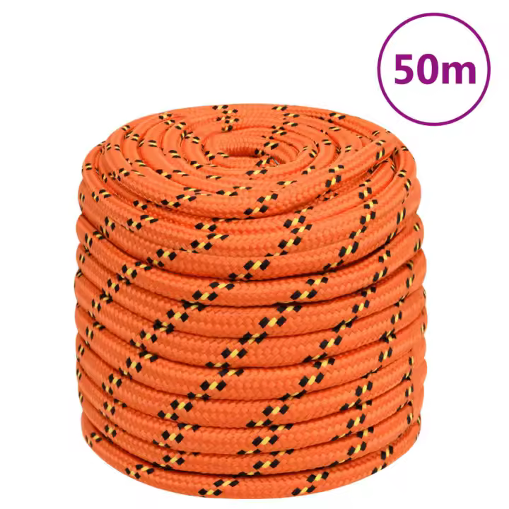 vidaXL Cuerda de barco polipropileno 18 mm 50 m cuerda Color orange,  Negro, y mas - 1